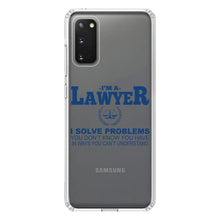 DistinctInk® Clear Shockproof Hybrid Case for Apple iPhone / Samsung Galaxy / Google Pixel - I'm A Lawyer - Solve Problems You Don't Know