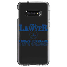 DistinctInk® Clear Shockproof Hybrid Case for Apple iPhone / Samsung Galaxy / Google Pixel - I'm A Lawyer - Solve Problems You Don't Know