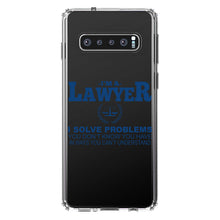 DistinctInk® Clear Shockproof Hybrid Case for Apple iPhone / Samsung Galaxy / Google Pixel - I'm A Lawyer - Solve Problems You Don't Know