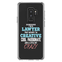 DistinctInk® Clear Shockproof Hybrid Case for Apple iPhone / Samsung Galaxy / Google Pixel - I'm a Lawyer Creative Cool Passionate Crazy