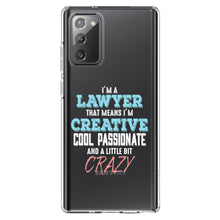 DistinctInk® Clear Shockproof Hybrid Case for Apple iPhone / Samsung Galaxy / Google Pixel - I'm a Lawyer Creative Cool Passionate Crazy