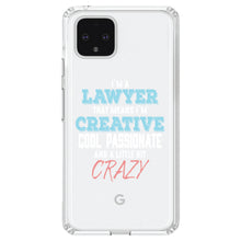 DistinctInk® Clear Shockproof Hybrid Case for Apple iPhone / Samsung Galaxy / Google Pixel - I'm a Lawyer Creative Cool Passionate Crazy