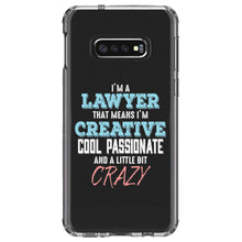 DistinctInk® Clear Shockproof Hybrid Case for Apple iPhone / Samsung Galaxy / Google Pixel - I'm a Lawyer Creative Cool Passionate Crazy