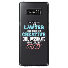 DistinctInk® Clear Shockproof Hybrid Case for Apple iPhone / Samsung Galaxy / Google Pixel - I'm a Lawyer Creative Cool Passionate Crazy
