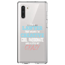 DistinctInk® Clear Shockproof Hybrid Case for Apple iPhone / Samsung Galaxy / Google Pixel - I'm a Lawyer Creative Cool Passionate Crazy
