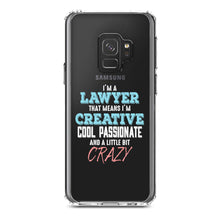 DistinctInk® Clear Shockproof Hybrid Case for Apple iPhone / Samsung Galaxy / Google Pixel - I'm a Lawyer Creative Cool Passionate Crazy
