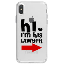 DistinctInk® Clear Shockproof Hybrid Case for Apple iPhone / Samsung Galaxy / Google Pixel - Hi.  I'm His Lawyer