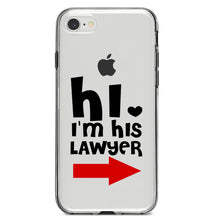 DistinctInk® Clear Shockproof Hybrid Case for Apple iPhone / Samsung Galaxy / Google Pixel - Hi.  I'm His Lawyer