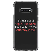 DistinctInk® Clear Shockproof Hybrid Case for Apple iPhone / Samsung Galaxy / Google Pixel - I Don't Like to Argue But I WIN Attorney