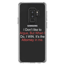DistinctInk® Clear Shockproof Hybrid Case for Apple iPhone / Samsung Galaxy / Google Pixel - I Don't Like to Argue But I WIN Attorney