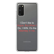 DistinctInk® Clear Shockproof Hybrid Case for Apple iPhone / Samsung Galaxy / Google Pixel - I Don't Like to Argue But I WIN Attorney