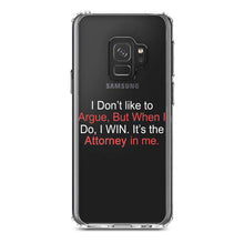 DistinctInk® Clear Shockproof Hybrid Case for Apple iPhone / Samsung Galaxy / Google Pixel - I Don't Like to Argue But I WIN Attorney
