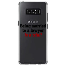 DistinctInk® Clear Shockproof Hybrid Case for Apple iPhone / Samsung Galaxy / Google Pixel - Being Married to a Lawyer is a Trial