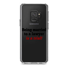 DistinctInk® Clear Shockproof Hybrid Case for Apple iPhone / Samsung Galaxy / Google Pixel - Being Married to a Lawyer is a Trial