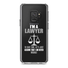 DistinctInk® Clear Shockproof Hybrid Case for Apple iPhone / Samsung Galaxy / Google Pixel - I'm A Lawyer Let's Assume I Am Never Wrong