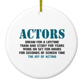 Actors Dream Train Study Work for Screen Time Ceramic Ornament