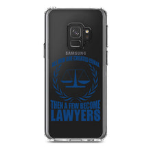 DistinctInk® Clear Shockproof Hybrid Case for Apple iPhone / Samsung Galaxy / Google Pixel - All Men Created Equal A Few Become Lawyers