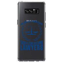DistinctInk® Clear Shockproof Hybrid Case for Apple iPhone / Samsung Galaxy / Google Pixel - All Men Created Equal A Few Become Lawyers