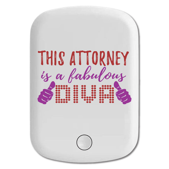 DistinctInk Magnetic Battery Pack, Wireless Portable Charger with USB-C Cable, Compatible with MagSafe iPhone 14 / 13 / 12 Series - This Attorney is a Fabulous Diva