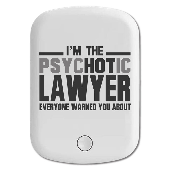 DistinctInk Magnetic Battery Pack, Wireless Portable Charger with USB-C Cable, Compatible with MagSafe iPhone 14 / 13 / 12 Series - PsycHOTic Lawyer Everyone Warned You