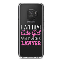 DistinctInk® Clear Shockproof Hybrid Case for Apple iPhone / Samsung Galaxy / Google Pixel - I Am That Cute Girl Who Is Also a Lawyer
