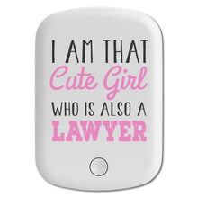 DistinctInk Magnetic Battery Pack, Wireless Portable Charger with USB-C Cable, Compatible with MagSafe iPhone 14 / 13 / 12 Series - I Am That Cute Girl Who Is Also a Lawyer
