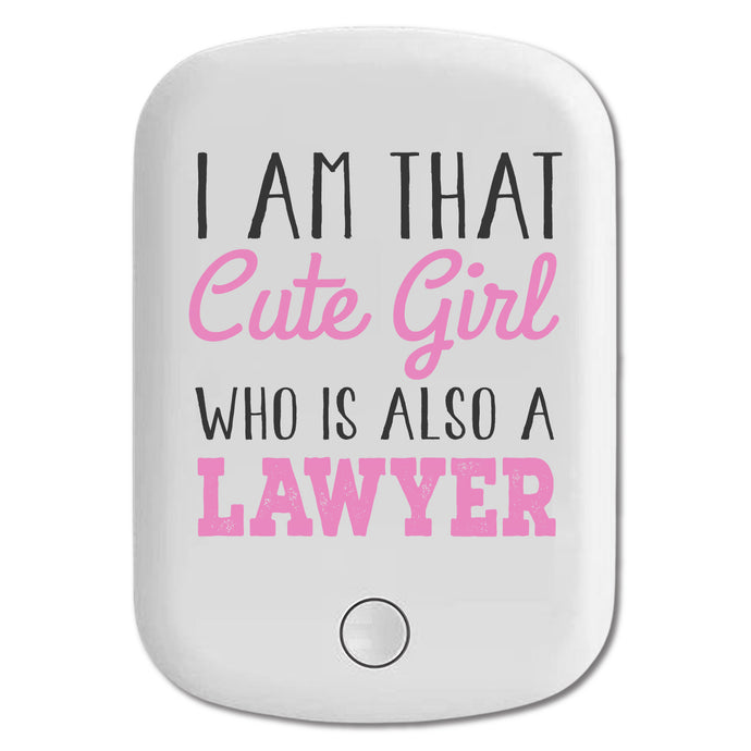 DistinctInk Magnetic Battery Pack, Wireless Portable Charger with USB-C Cable, Compatible with MagSafe iPhone 14 / 13 / 12 Series - I Am That Cute Girl Who Is Also a Lawyer