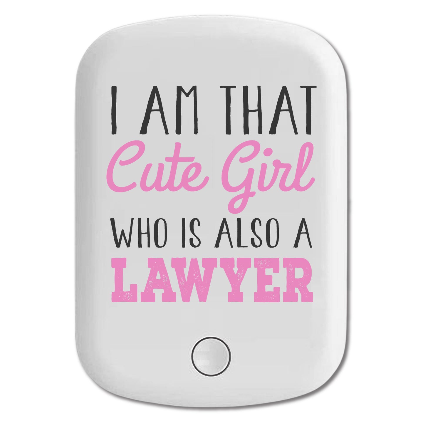 DistinctInk Magnetic Battery Pack, Wireless Portable Charger with USB-C Cable, Compatible with MagSafe iPhone 14 / 13 / 12 Series - I Am That Cute Girl Who Is Also a Lawyer