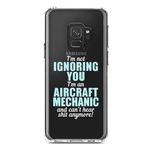 DistinctInk® Clear Shockproof Hybrid Case for Apple iPhone / Samsung Galaxy / Google Pixel - I'm Not Ignoring You Aircraft Mechanic Can't Hear