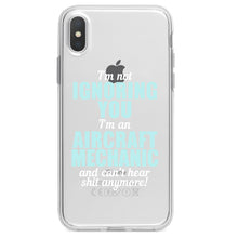 DistinctInk® Clear Shockproof Hybrid Case for Apple iPhone / Samsung Galaxy / Google Pixel - I'm Not Ignoring You Aircraft Mechanic Can't Hear