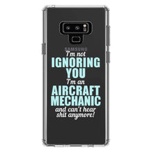 DistinctInk® Clear Shockproof Hybrid Case for Apple iPhone / Samsung Galaxy / Google Pixel - I'm Not Ignoring You Aircraft Mechanic Can't Hear