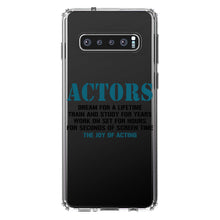 DistinctInk® Clear Shockproof Hybrid Case for Apple iPhone / Samsung Galaxy / Google Pixel - Actors Dream Train Study Work for Screen Time