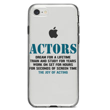 DistinctInk® Clear Shockproof Hybrid Case for Apple iPhone / Samsung Galaxy / Google Pixel - Actors Dream Train Study Work for Screen Time