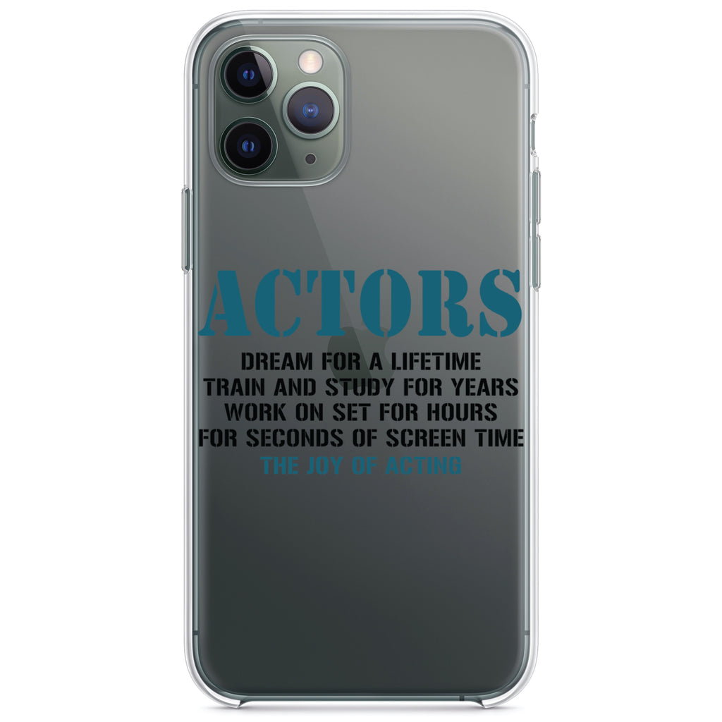 Actors Dream Train Study Work for Screen Time Clear Shockproof iPhone Case