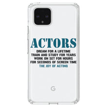 DistinctInk® Clear Shockproof Hybrid Case for Apple iPhone / Samsung Galaxy / Google Pixel - Actors Dream Train Study Work for Screen Time