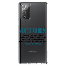 DistinctInk® Clear Shockproof Hybrid Case for Apple iPhone / Samsung Galaxy / Google Pixel - Actors Dream Train Study Work for Screen Time