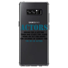 DistinctInk® Clear Shockproof Hybrid Case for Apple iPhone / Samsung Galaxy / Google Pixel - Actors Dream Train Study Work for Screen Time