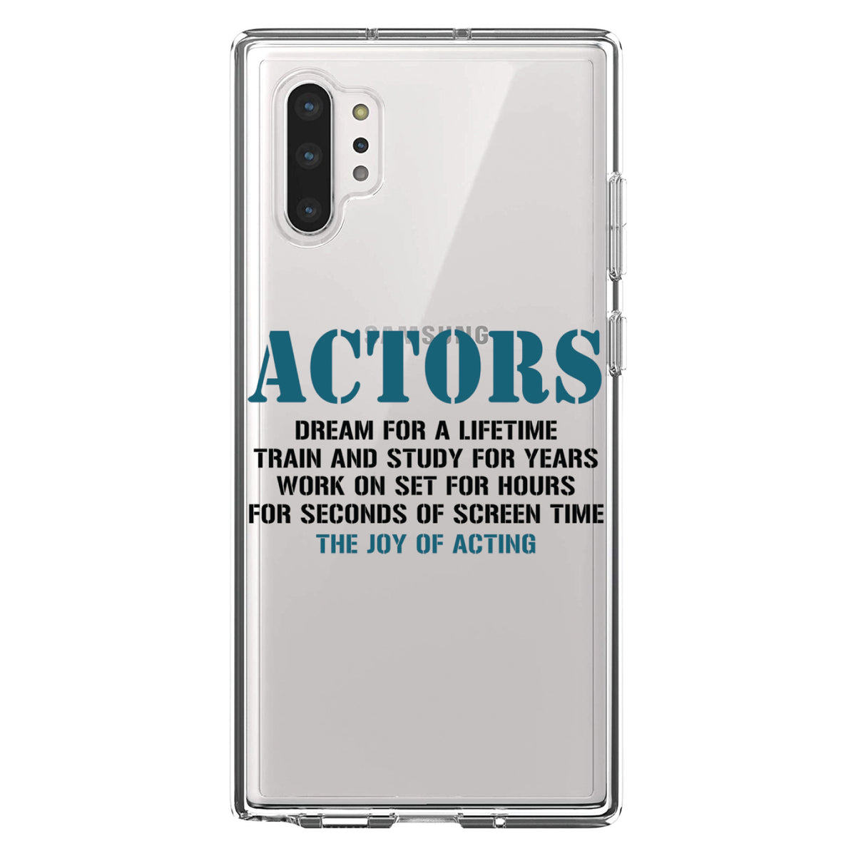 Actors Dream Train Study Work for Screen Time Clear Shockproof iPhone Case, view 10