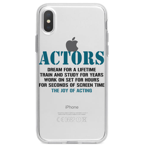 Actors Dream Train Study Work for Screen Time Clear Shockproof iPhone Case, view 2