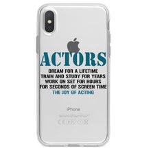 DistinctInk® Clear Shockproof Hybrid Case for Apple iPhone / Samsung Galaxy / Google Pixel - Actors Dream Train Study Work for Screen Time
