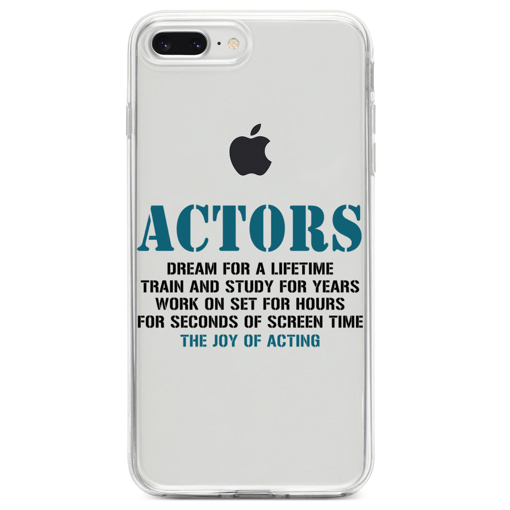 Actors Dream Train Study Work for Screen Time Clear Shockproof iPhone Case, view 6