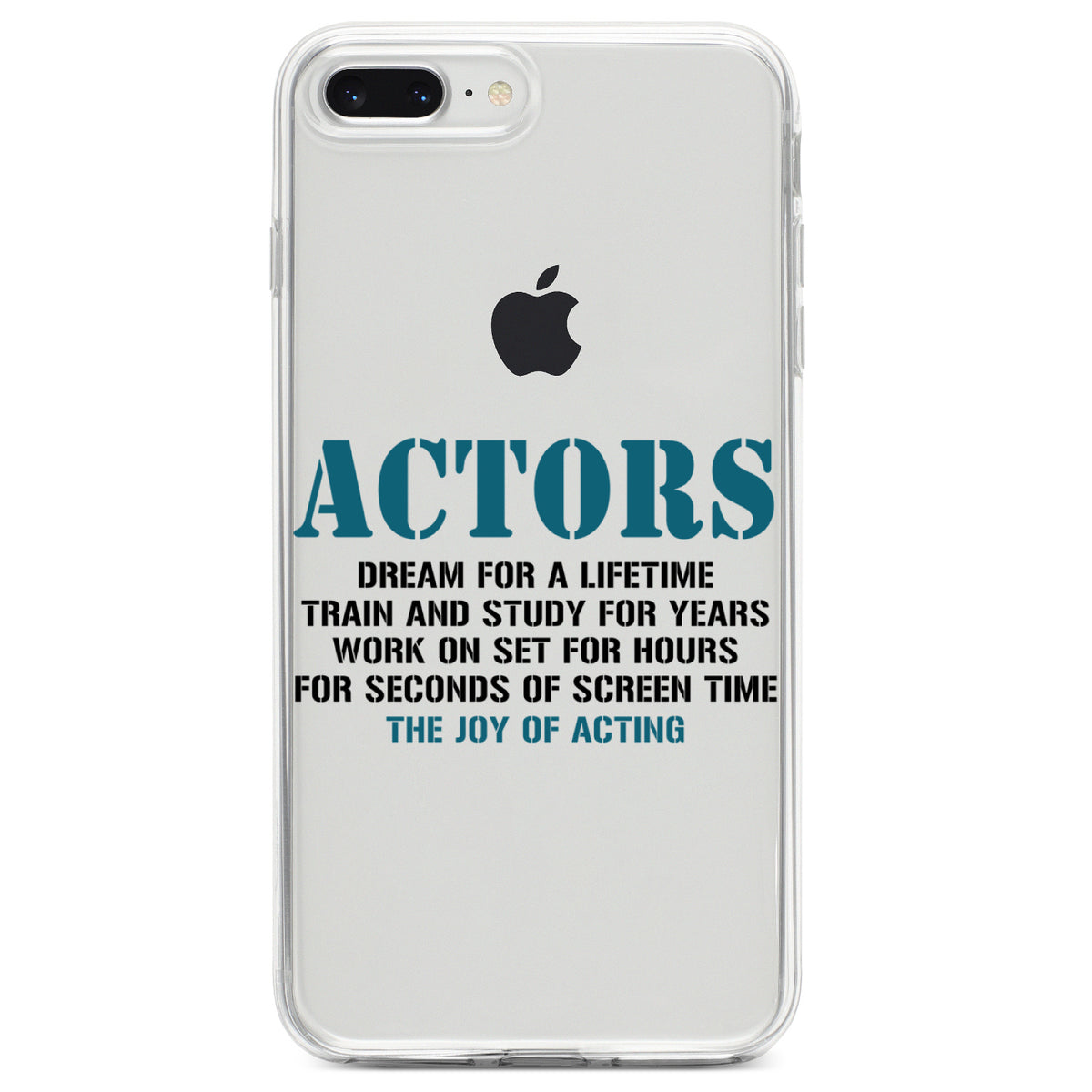 Actors Dream Train Study Work for Screen Time Clear Shockproof iPhone Case, view 6