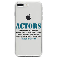 DistinctInk® Clear Shockproof Hybrid Case for Apple iPhone / Samsung Galaxy / Google Pixel - Actors Dream Train Study Work for Screen Time