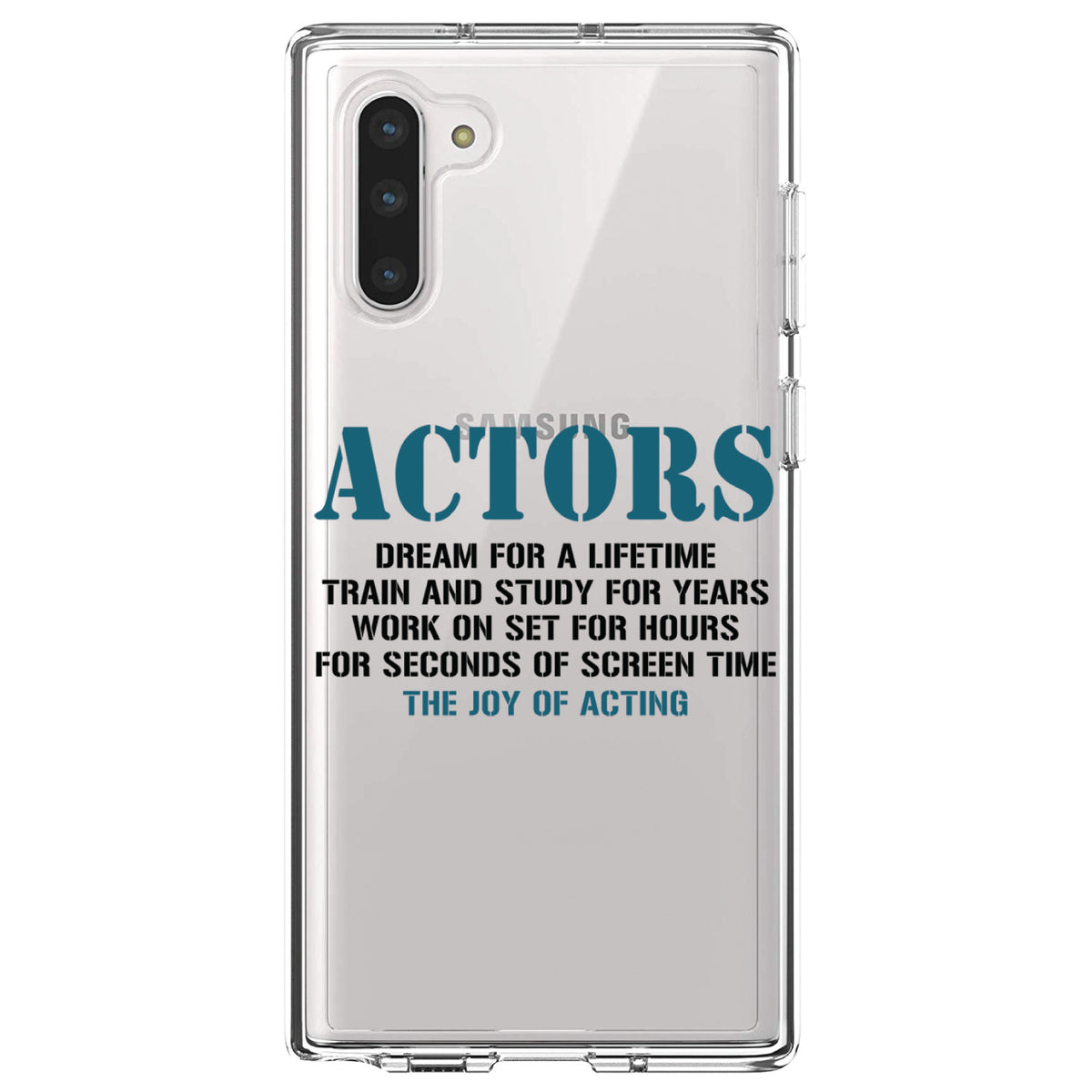 Actors Dream Train Study Work for Screen Time Clear Shockproof iPhone Case, view 9