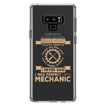 DistinctInk® Clear Shockproof Hybrid Case for Apple iPhone / Samsung Galaxy / Google Pixel - Never Said I Was Perfect I Am a Mechanic