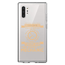 DistinctInk® Clear Shockproof Hybrid Case for Apple iPhone / Samsung Galaxy / Google Pixel - Never Said I Was Perfect I Am a Mechanic