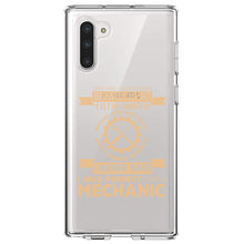 DistinctInk® Clear Shockproof Hybrid Case for Apple iPhone / Samsung Galaxy / Google Pixel - Never Said I Was Perfect I Am a Mechanic