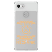 DistinctInk® Clear Shockproof Hybrid Case for Apple iPhone / Samsung Galaxy / Google Pixel - Never Said I Was Perfect I Am a Mechanic