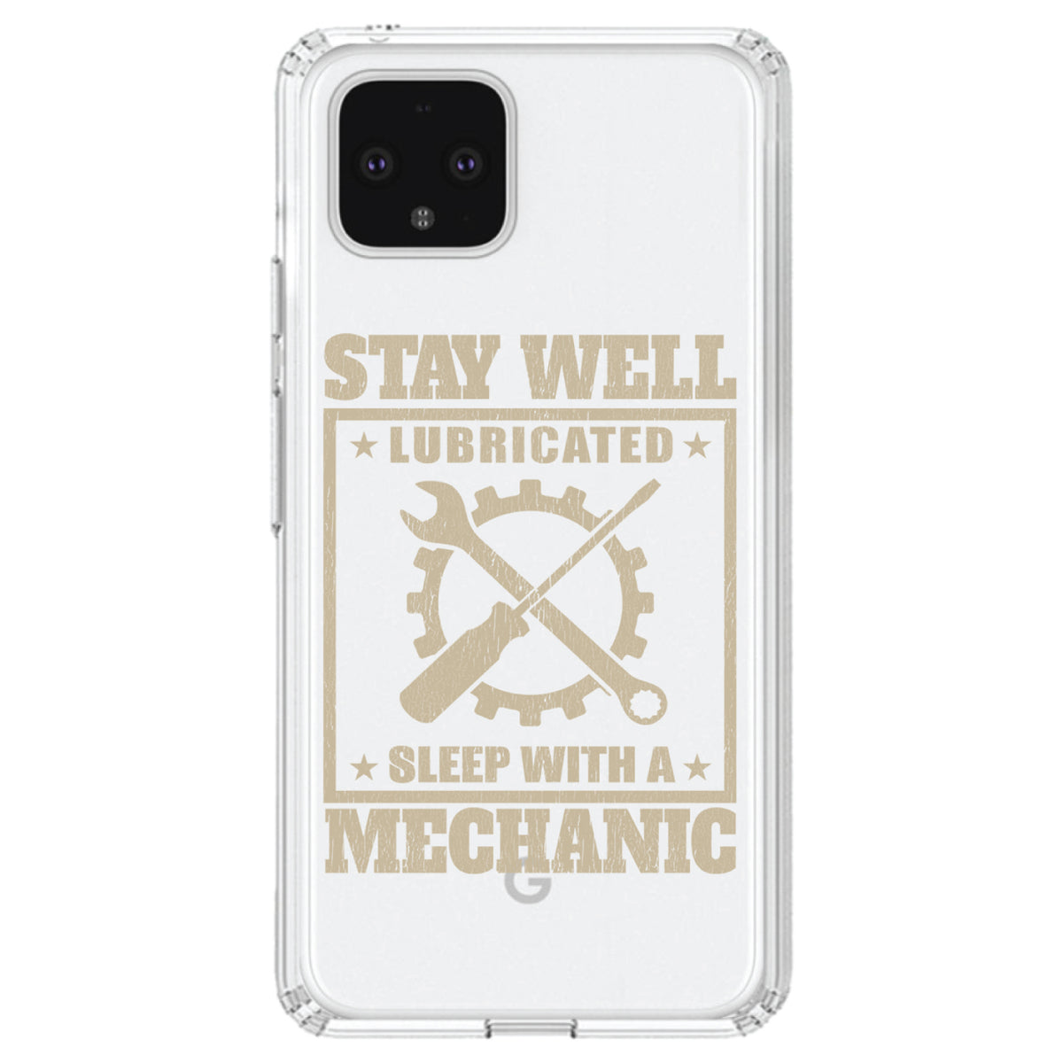 Stay Well Lubricated Sleep With a Mechanic Clear Shockproof iPhone Case, view 23