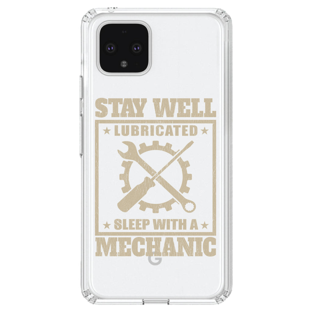 Stay Well Lubricated Sleep With a Mechanic Clear Shockproof iPhone Case, view 24